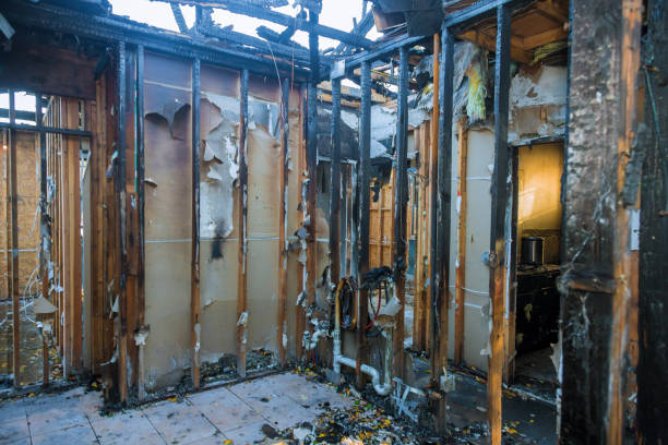 Professional Emergency Fire Cleanup technician working in Mikes, TX